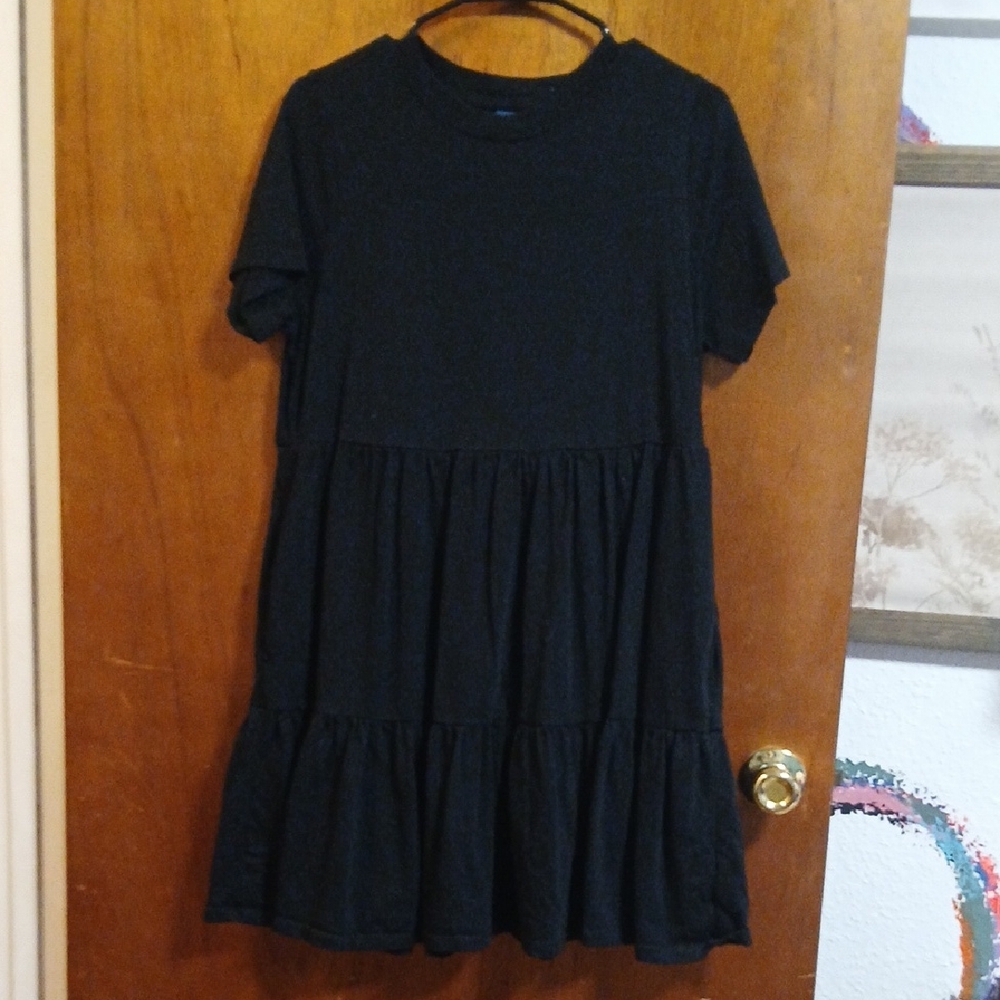 Old Navy Black Tiered Dress